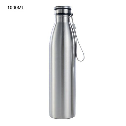 1000ml Stainless Steel Bottle Waterbottle Portable Large-capacity Outdoor