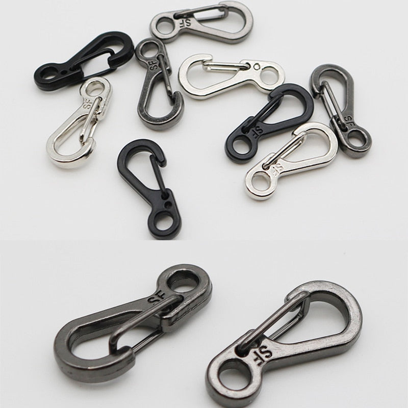 10Pcs/lot Mini Carabiner Keychain Camping Gadgets