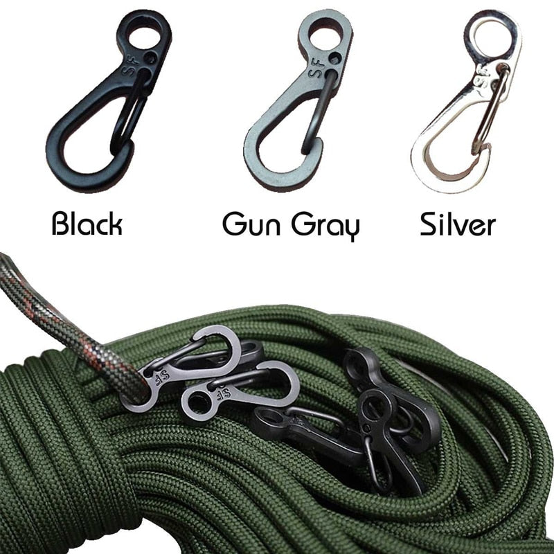 10Pcs/lot Mini Carabiner Keychain Camping Gadgets