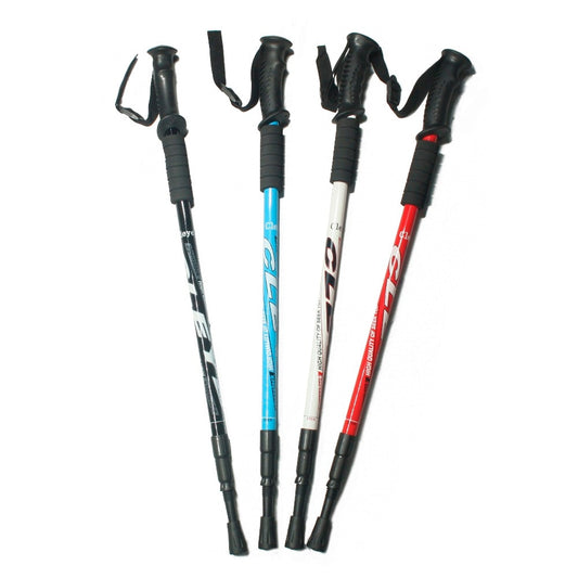 135CM Aluminum Outdoor Hiking Anti Shock Walking Sticks Telescopic Trekking Climbing Poles Ultralight Walking Canes