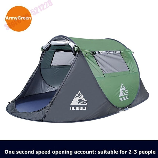 2-3 Person Fully Automatic Pop Up Car Self Driving Hiking Travel Camping Tent