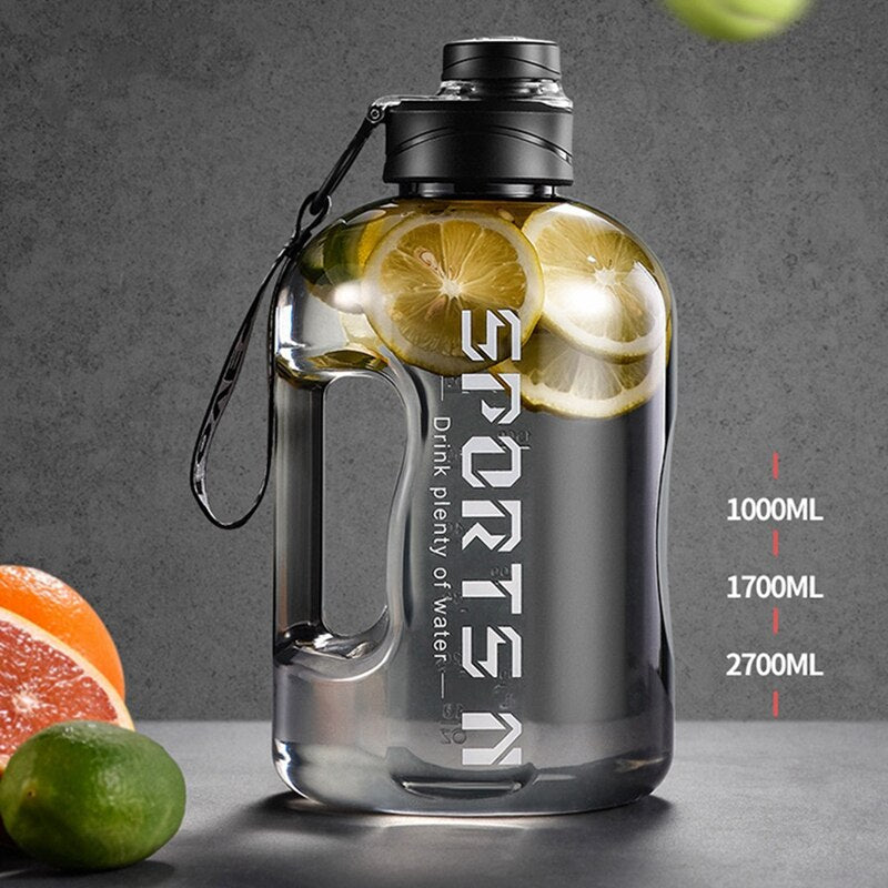 2.7L/1.7L Accurate Calibration Water Bottle for Hiking Fitness Camping