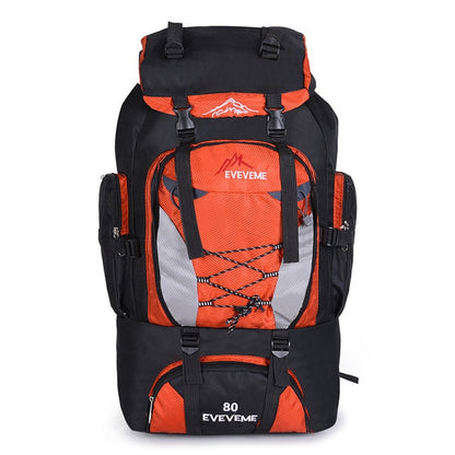 2022 Men's 80L Large Hiking Mountaineering Backpack Climbing Hiking Backpack Camping Backpack Sport Outdoor Rucksack Bag