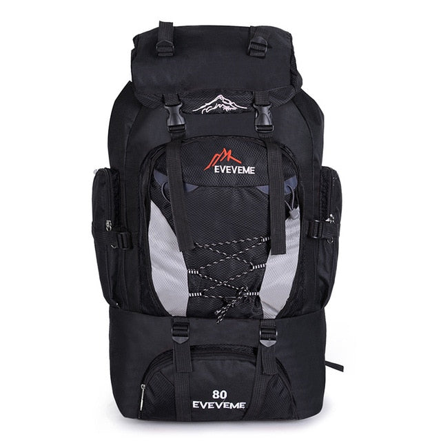 2022 Men's 80L Large Hiking Mountaineering Backpack Climbing Hiking Backpack Camping Backpack Sport Outdoor Rucksack Bag