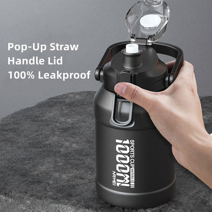 2L Water bottle Thermos Bottle with Removable Straw,