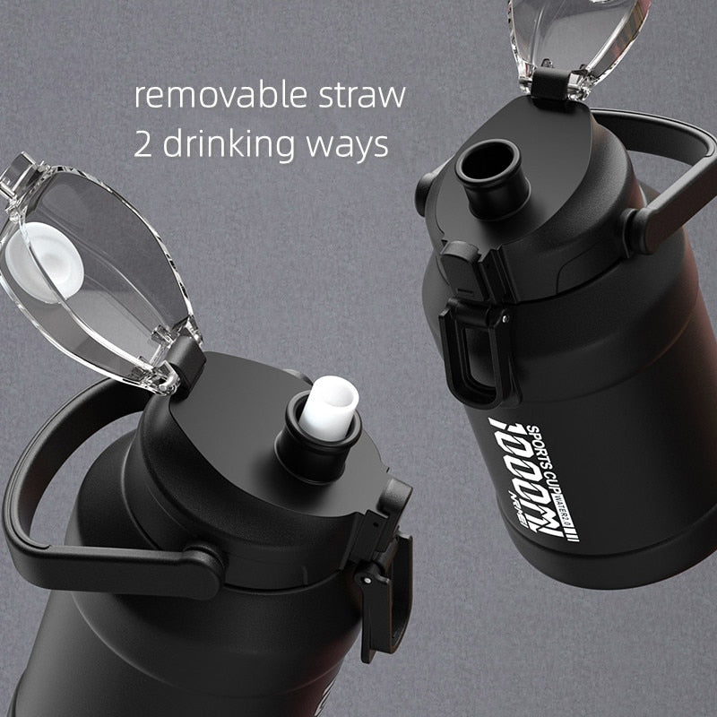 2L Water bottle Thermos Bottle with Removable Straw,