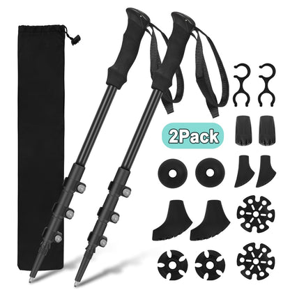 2Pcs/1Pair Outdoor Walking Trekking Poles Nordic Walking Sticks