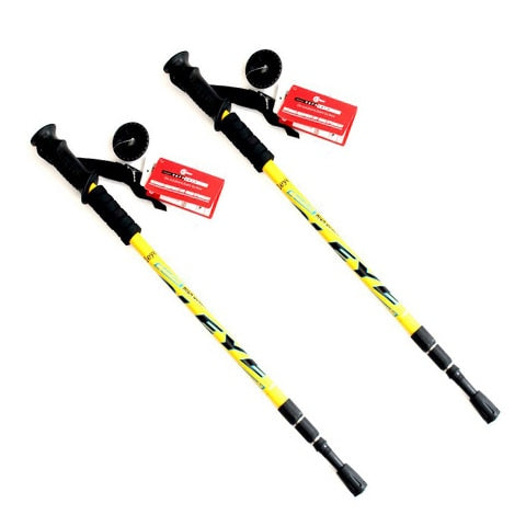 Hiking Anti Shock Walking Sticks Telescopic Trekking Climbing Poles