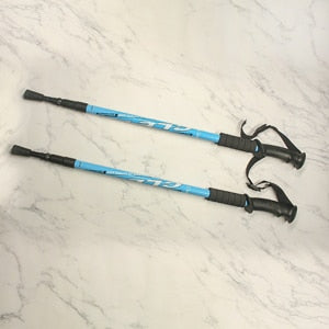 Hiking Anti Shock Walking Sticks Telescopic Trekking Climbing Poles