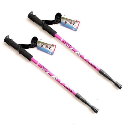 Hiking Anti Shock Walking Sticks Telescopic Trekking Climbing Poles