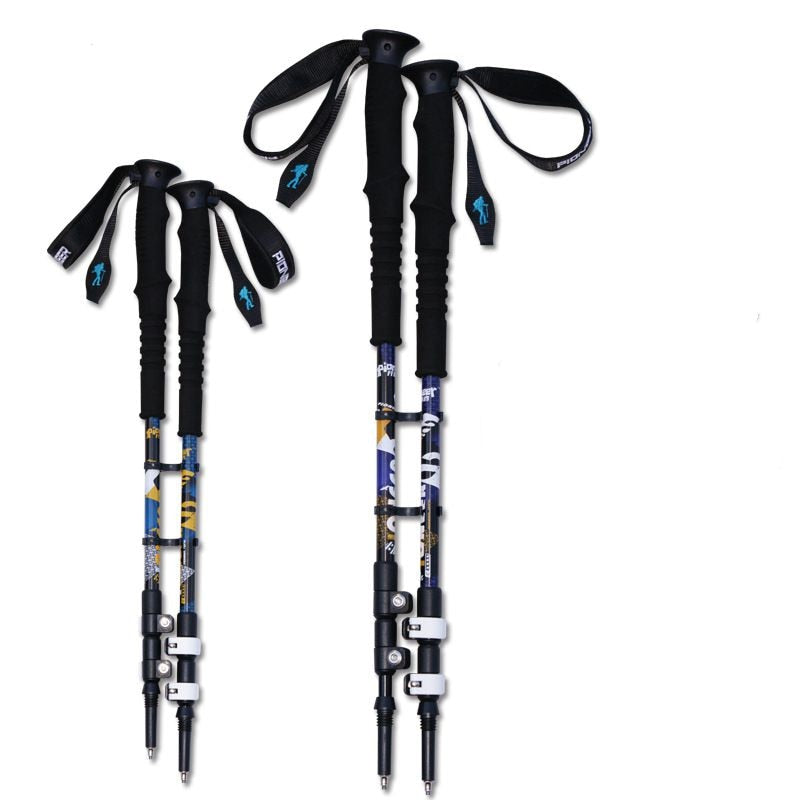 2pcs/lot 240g/pcs Trek Pole Nordic Walking Poles Telescopic Alpenstock Aluminum