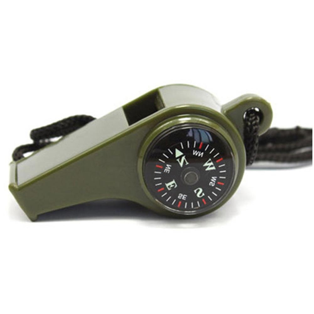 3 in 1 multi-function emergency whistlSurvival Gear Whistle Compass Thermometer