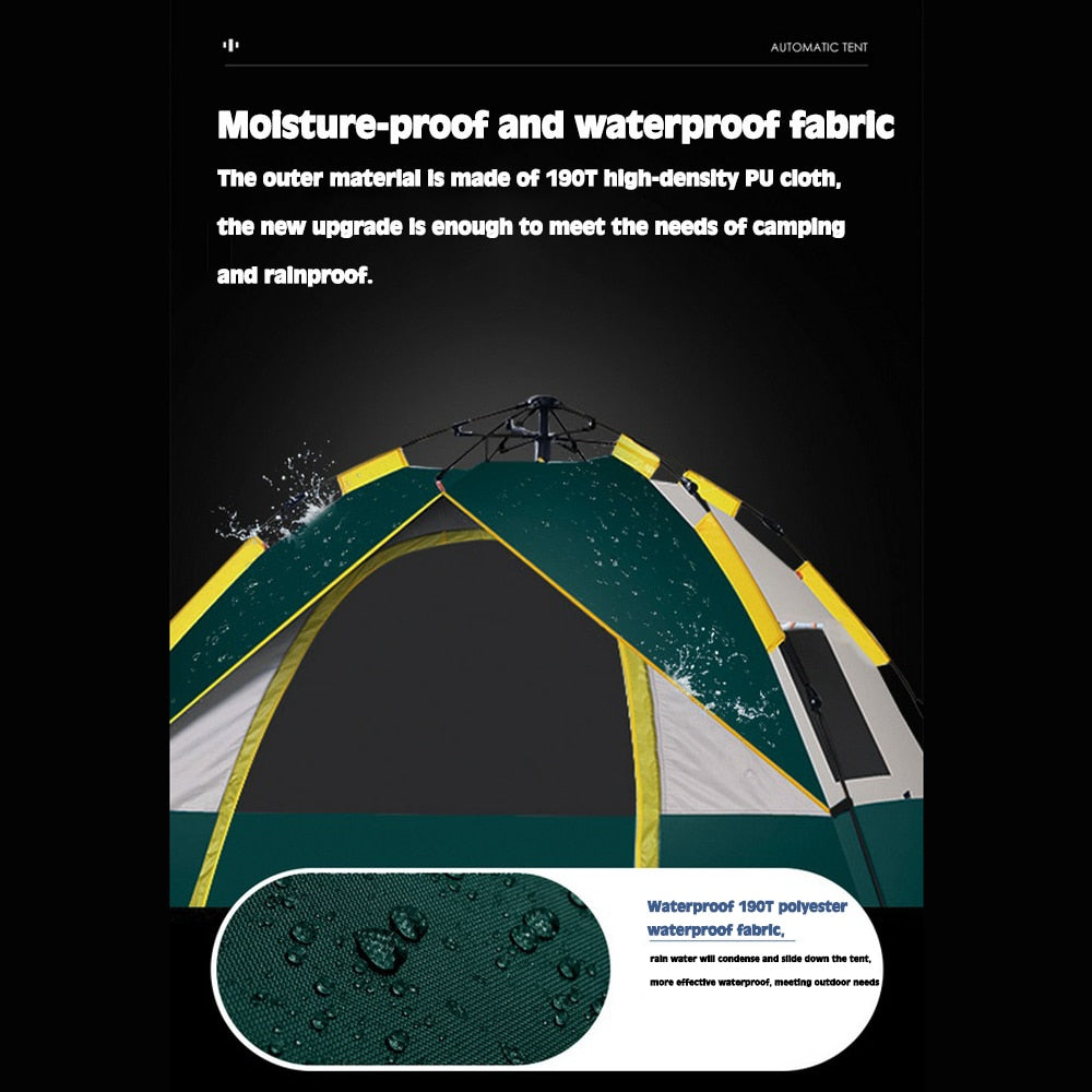 2-3 Person Camping Tent Easy Instant Setup Protable  Travelling Hiking Outdoor