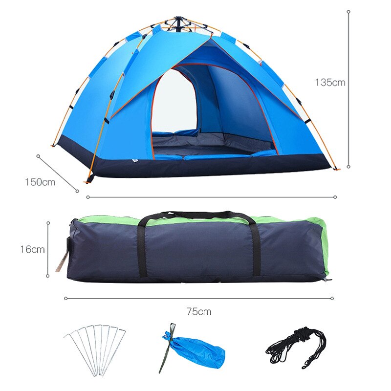 outdoor 3-4 people double camping outdoor camping tent