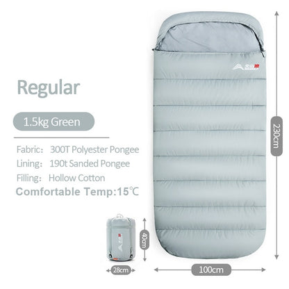 Large Camping Sleeping bag lightweight 3 season