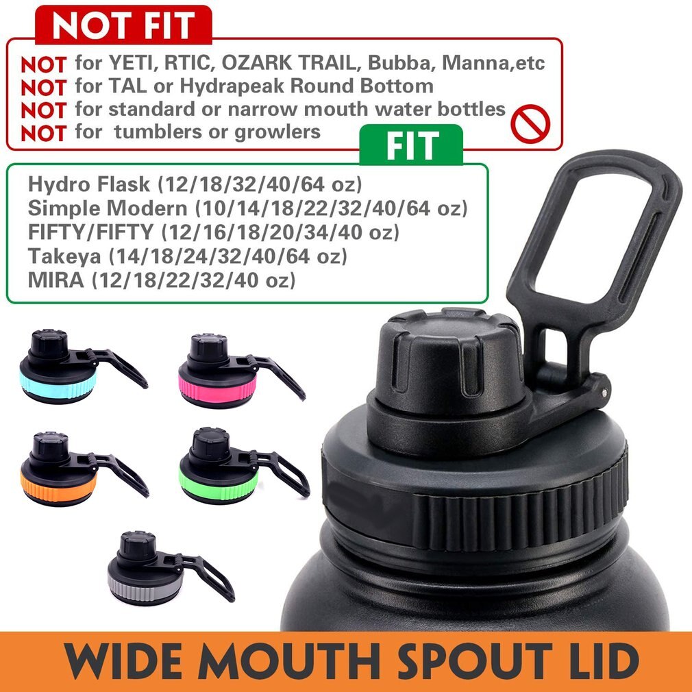 Lid for Hydro Flask Wide Mouth Water Bottle Outdoor Portable