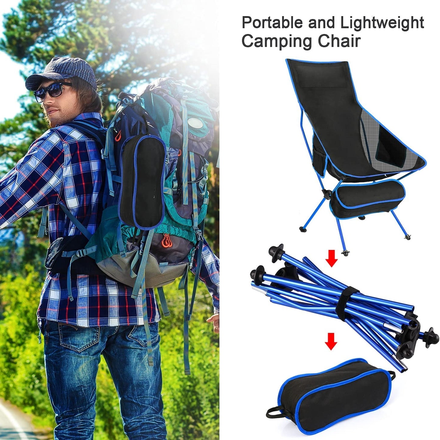 Chairs For Garden Outdoor Backpacking Hiking Travel Picnic Fishing Beach