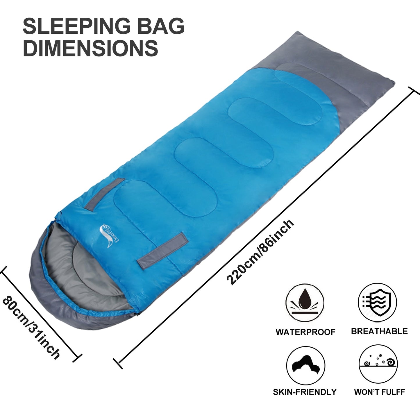 Large Sleeping Bag with Arm Holes Adults Sleeping Bags