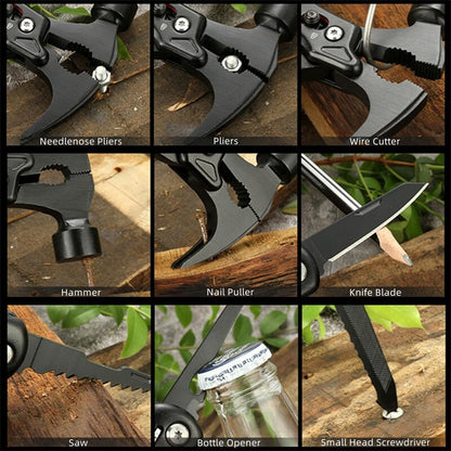 12 in 1 Multi-Functional Mini Hammer Outdoor Camping Hiking Gear