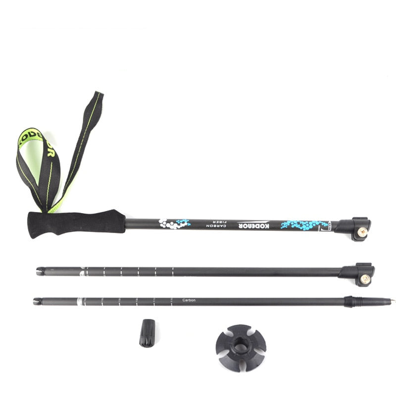 Hiking Trekking Pole Retractable Defense Cane Telescopic Baton Walking Climbing Stick Camping Equipment Outdoor 1 PCS