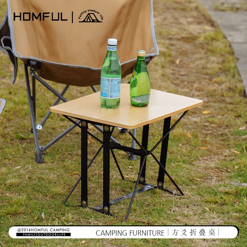 portable adjustable solid wood camping folding table garden table