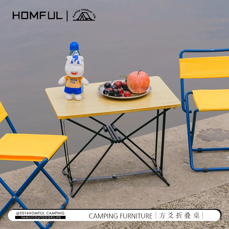 portable adjustable solid wood camping folding table garden table