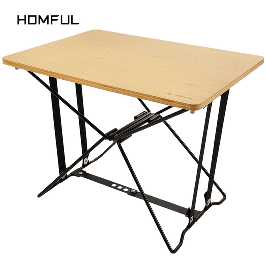 portable adjustable solid wood camping folding table garden table