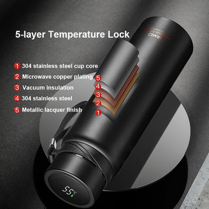 Touch Display Temperature Stainless Steel Vacuum Flasks Coffee Cup