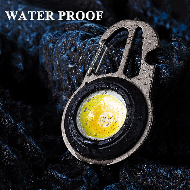 Light Portable Pocket Flashlight USB Rechargeable Key Light Lantern Camping