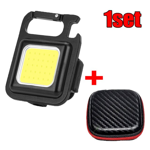 Mini LED Keychain Light for Outdoor Camping Hiking COB Flashlight Lamp