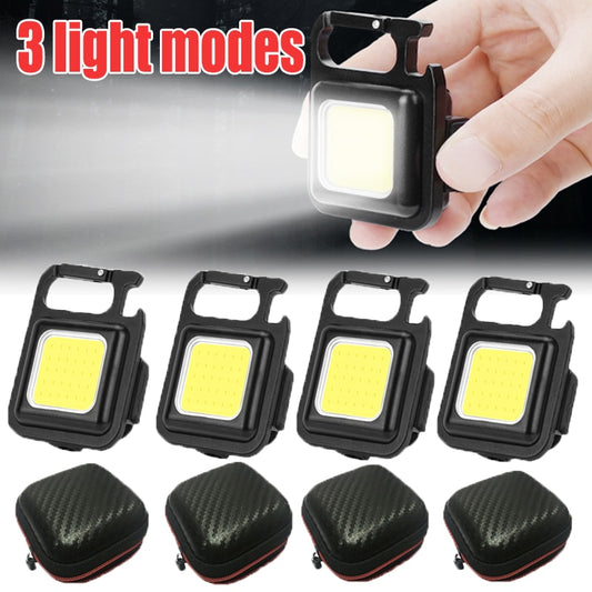 Mini LED Keychain Light for Outdoor Camping Hiking COB Flashlight Lamp