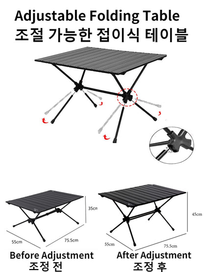 Folding Table Picnic BBQ Outdoor Tables Furniture Retractable Travel Tourist Table