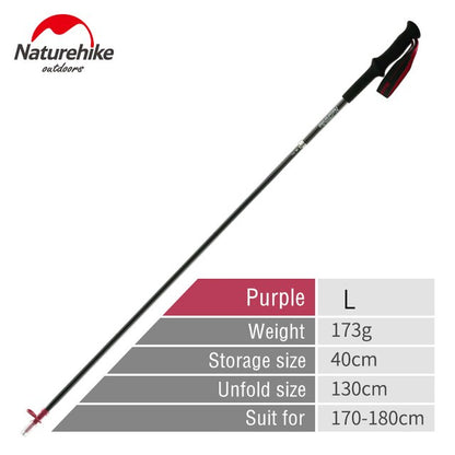 Naturehike Carbon Fiber Walking Pole Folding Walking Stick Telescopic Ultralight Trekking Pole Outdoor Hiking Climbing Stick