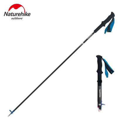 Naturehike Carbon Fiber Walking Pole Folding Walking Stick Telescopic Ultralight Trekking Pole Outdoor Hiking Climbing Stick