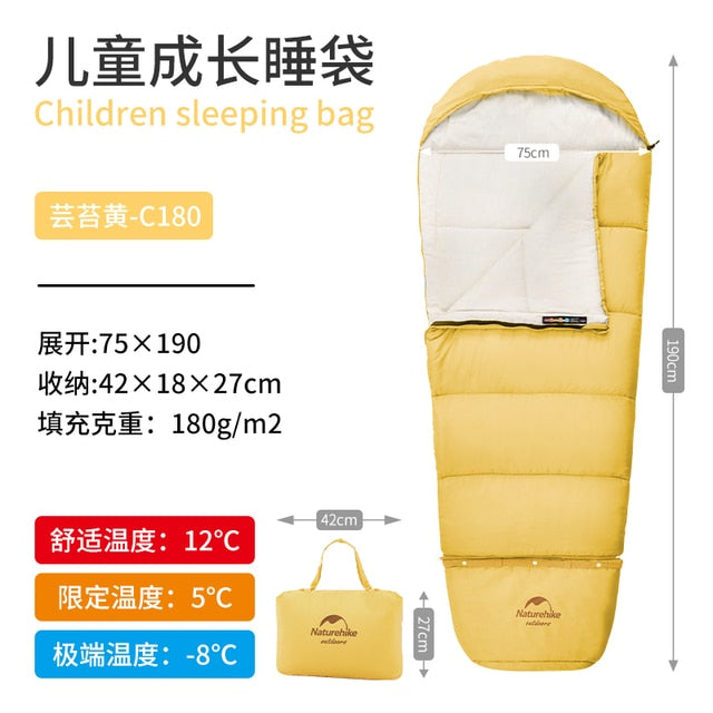 Children Sleeping bag outdoor can be extended splicing camping