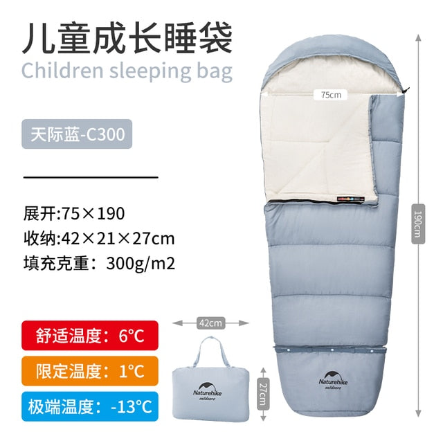 Children Sleeping bag outdoor can be extended splicing camping