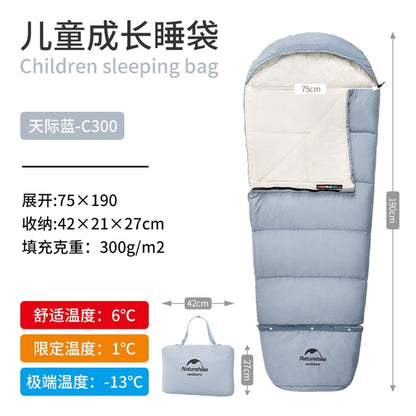 Children Sleeping bag outdoor can be extended splicing camping