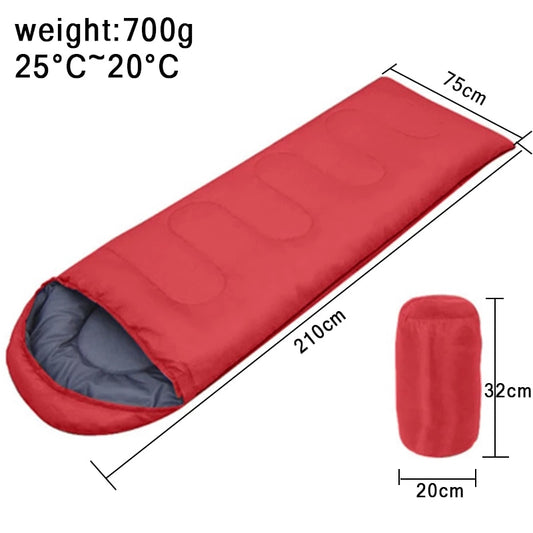 Waterproof Camping Hiking Envelope Bag Adult Kids Backpacking Sleeping Bag