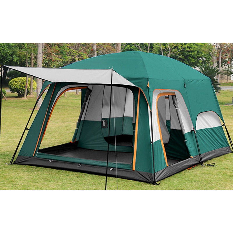 Outdoor Camping Tent 4-6 Person Two-bedrooms Double-layer Backpacking