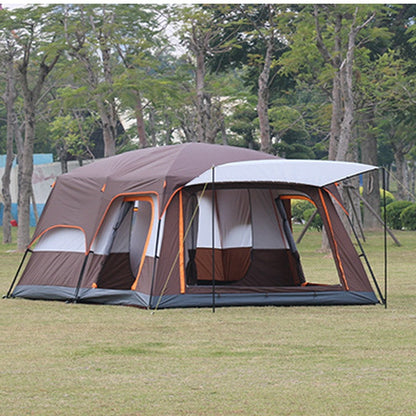 Outdoor Camping Tent 4-6 Person Two-bedrooms Double-layer Backpacking