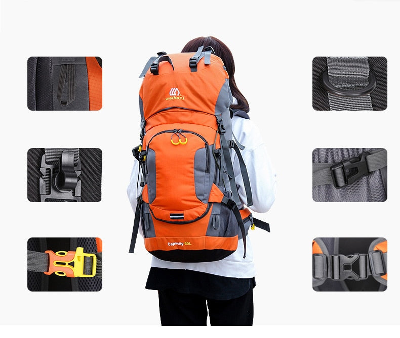 Outdoor Mountaineering Travel Bag 60L Camping Pack