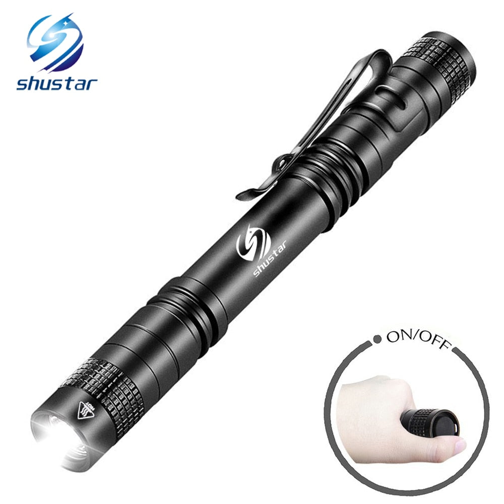 Pen Light Mini Portable LED Flashlight 1000 lumens 1 Switch Mode led flashlight For the dentist and for Camping Hiking Out