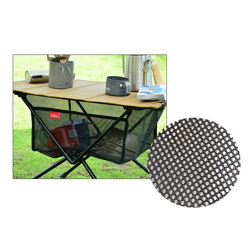 Portable Folding Table Storage Net Bag Mesh Outdoor