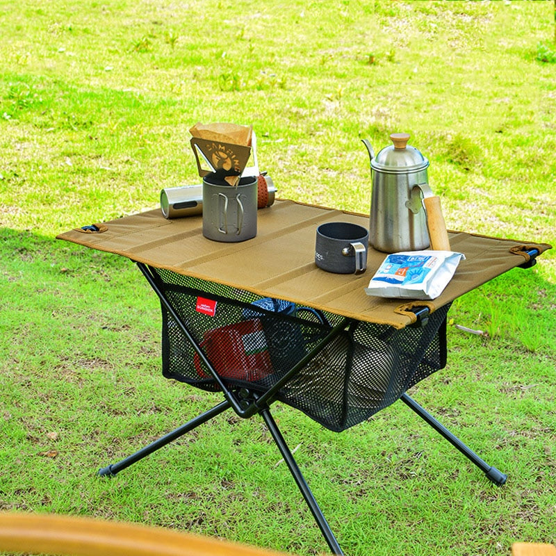 Portable Folding Table Storage Net Bag Mesh Outdoor