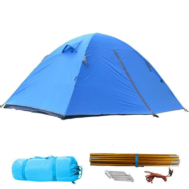 Camping Tent 2 Persons  Waterproof Aluminum Pole 3 Season Camping Tent