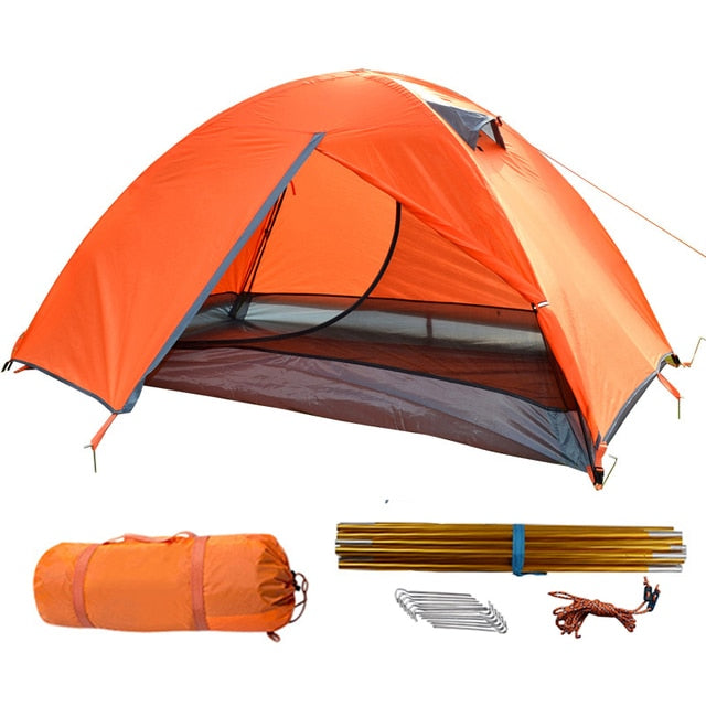 Camping Tent 2 Persons  Waterproof Aluminum Pole 3 Season Camping Tent