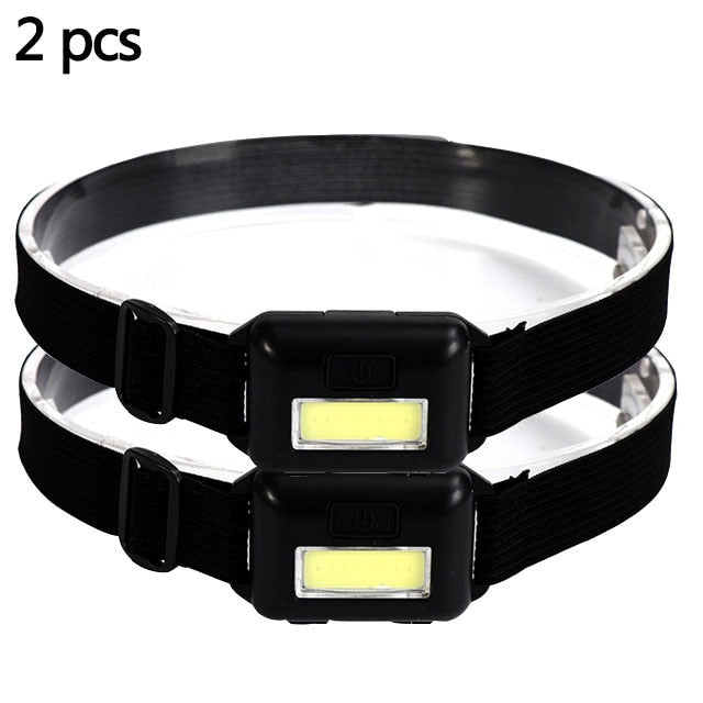 Powerful COB LED Headlamp Camping Headlight Waterproof