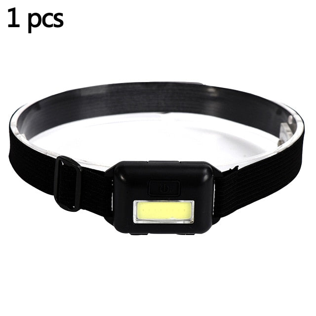 Powerful COB LED Headlamp Camping Headlight Waterproof