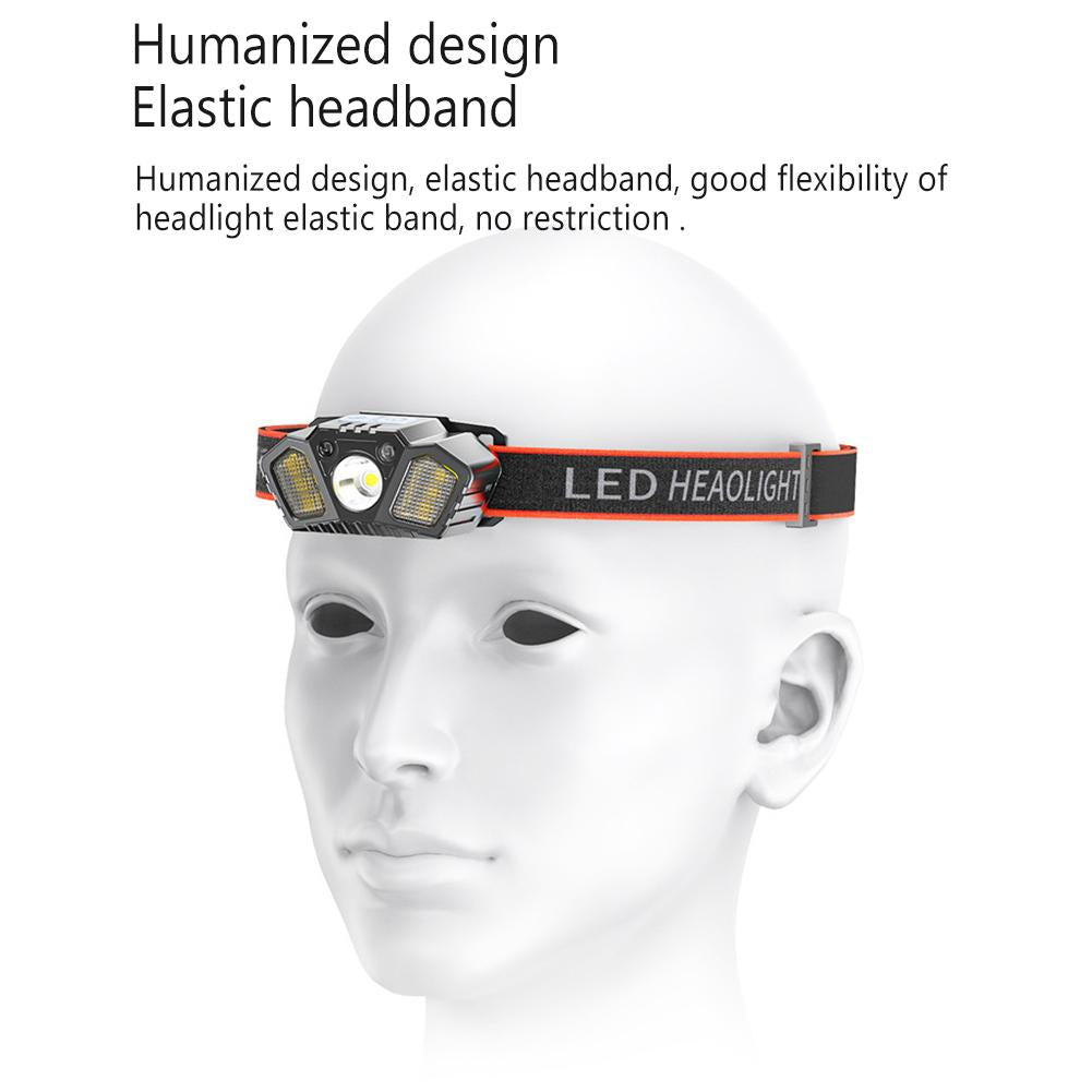 USB Rechargeable Headlamp Head Torch Head Flashlight Waterproof For Camping Hiking