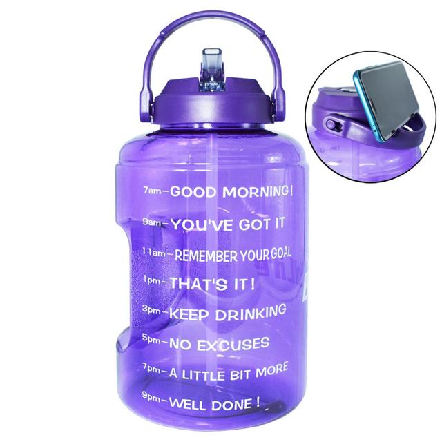 Water Bottle With Straw BPA Free Sport Fitness Tourism GYM Travel Times Jug